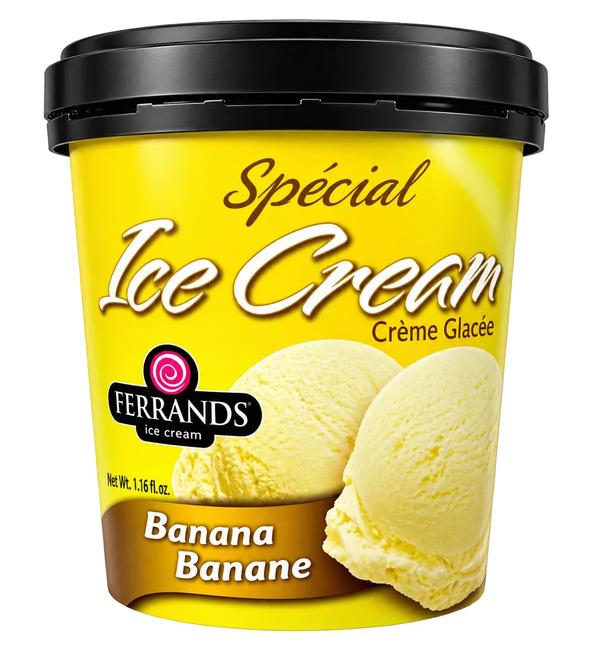 Ferrands Banana ice cream, 473 mL tub