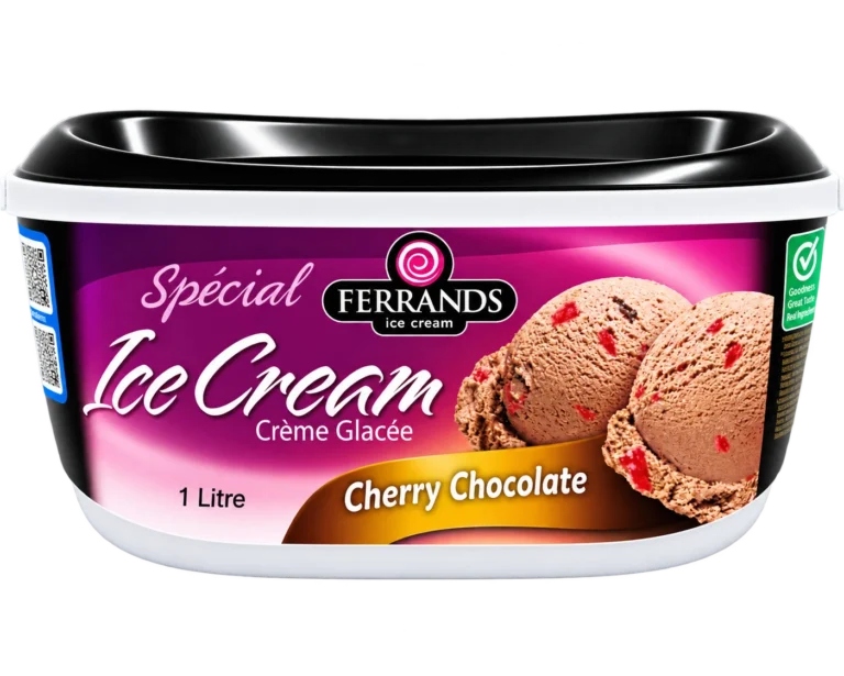 Ferrands Cherry Chocolate ice cream, 1L tub