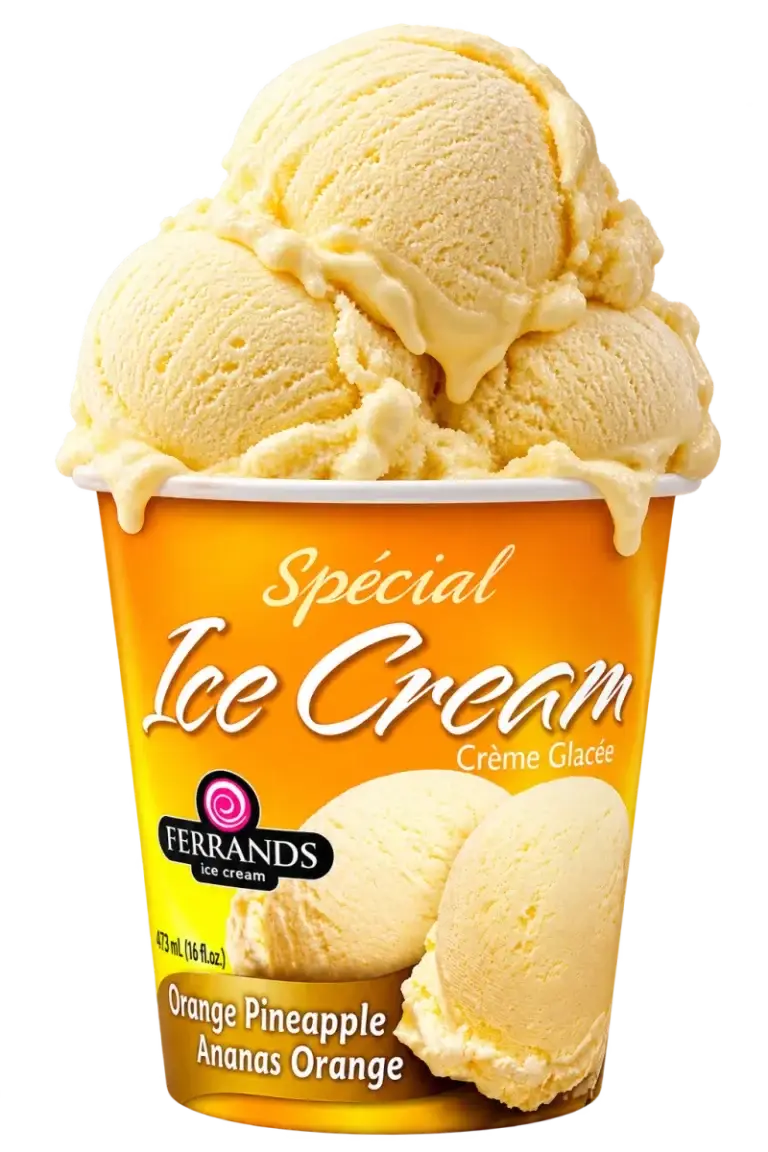 Orange Pineapple 16oz tub with scoops on top