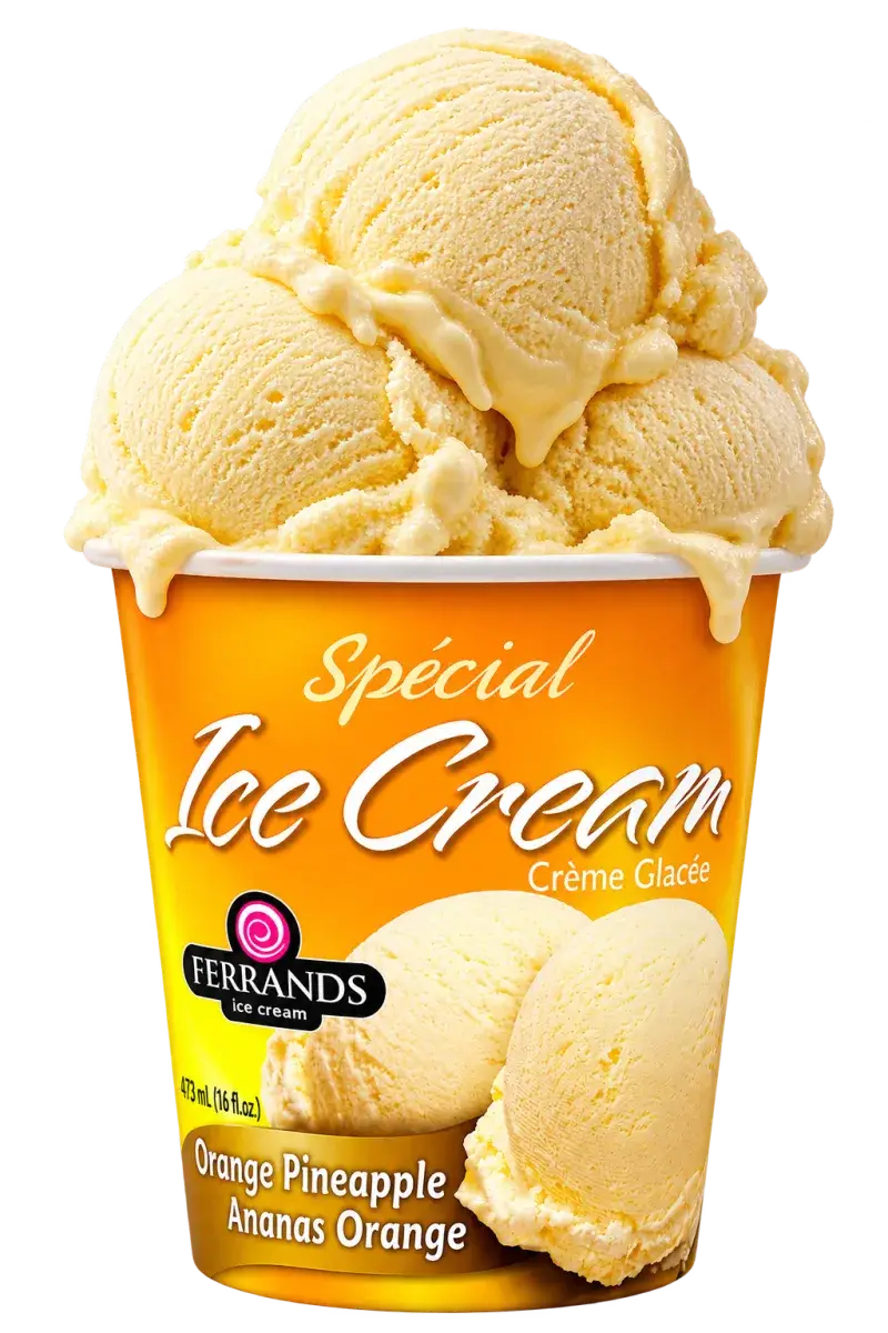Orange Pineapple 16oz tub with scoops on top