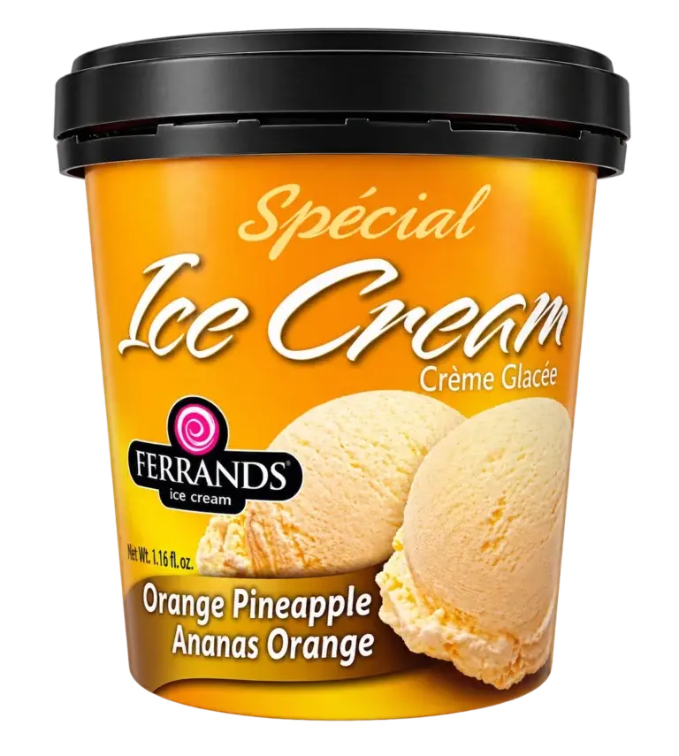 Ferrands Orange Pineapple ice cream, 16oz tub