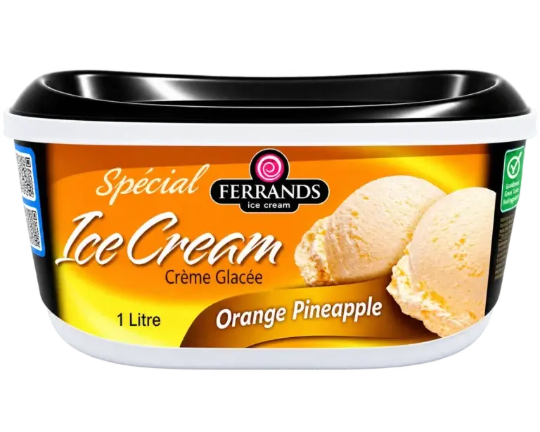 Ferrands Orange Pineapple ice cream, 1L tub