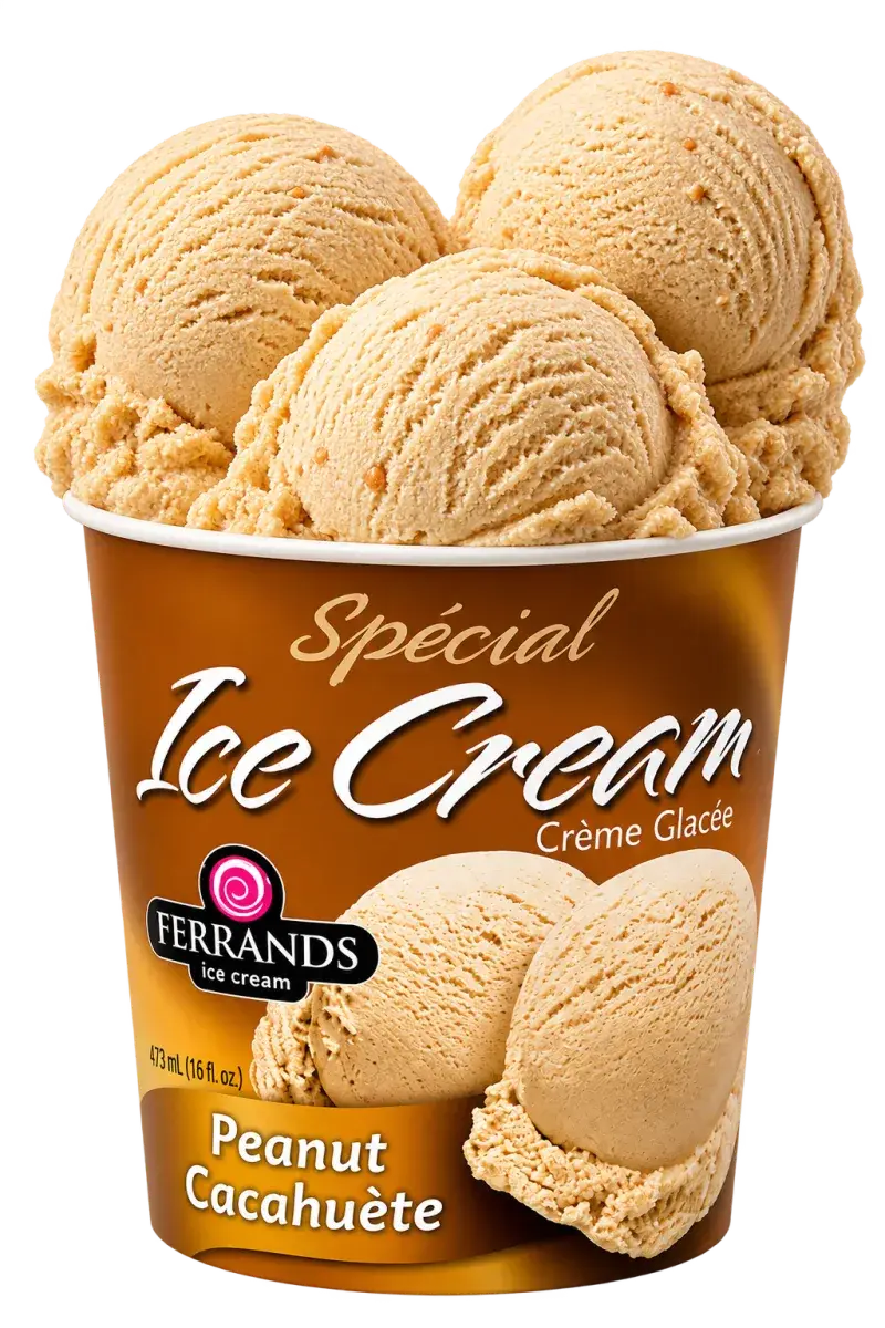 Peanut 16oz tub with scoops on top