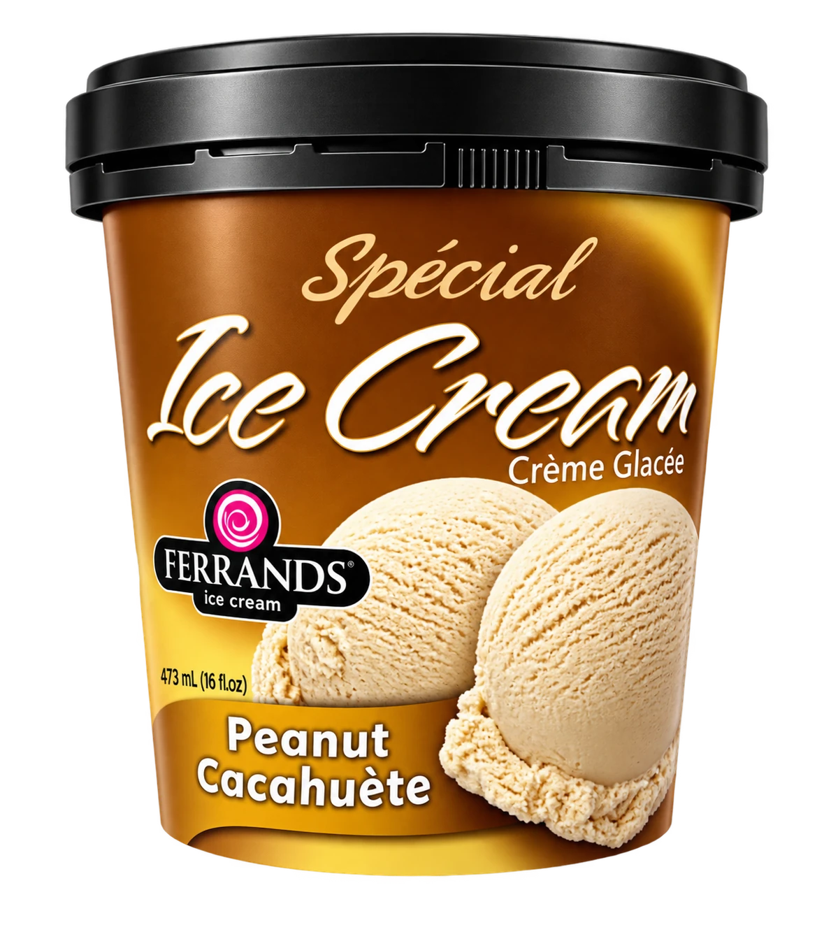 Ferrands Peanut ice cream, 473 mL tub