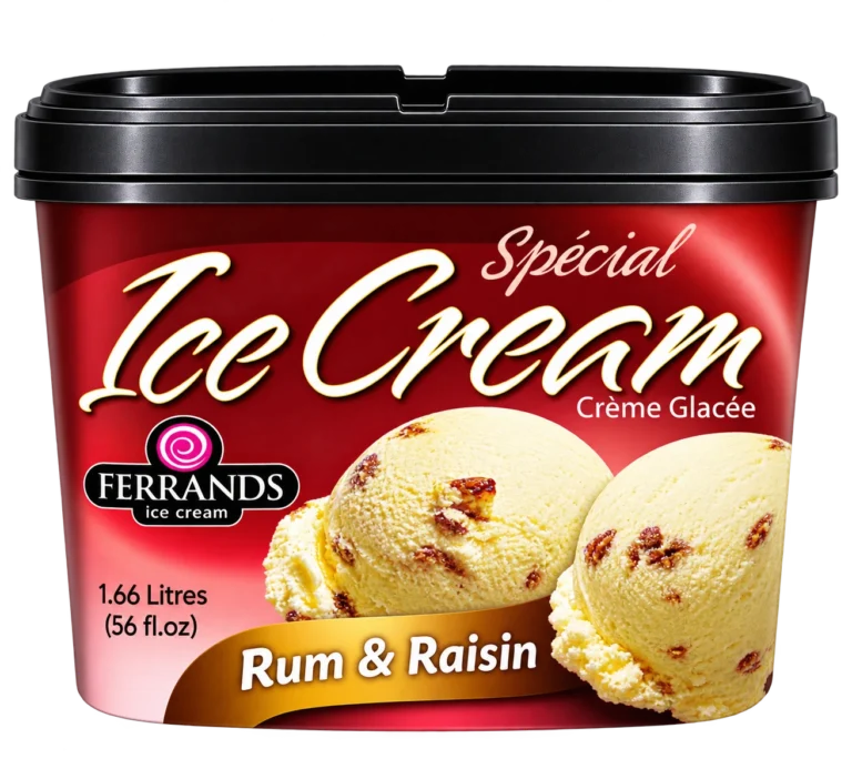 Ferrands Rum Raisin ice cream, 1.66L tub