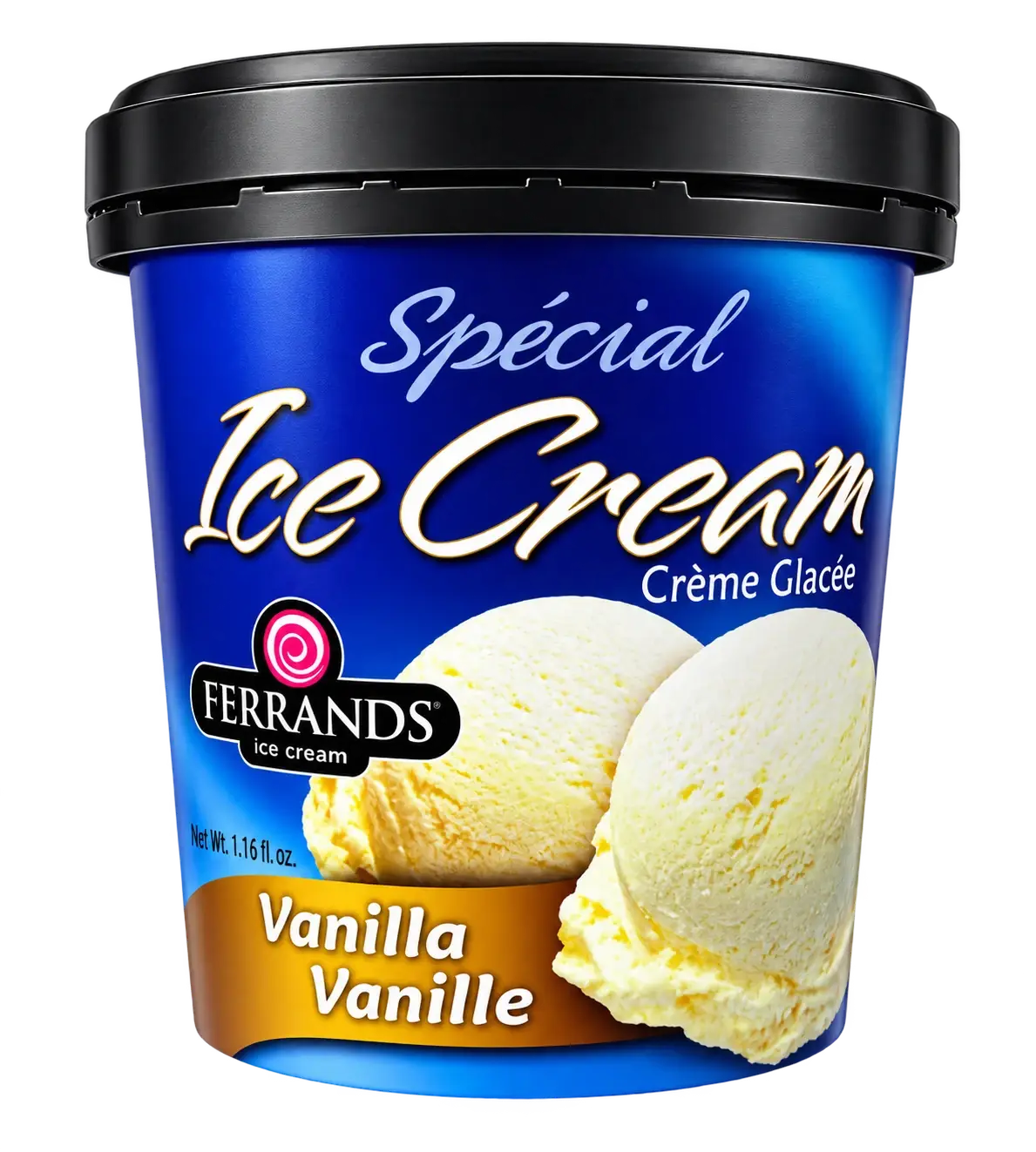 Ferrands Vanilla ice cream, 473 mL tub